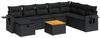 vidaXL 9-tlg. Garten-Sofagarnitur mit Kissen Schwarz Poly Rattan 3325828 Bild 2