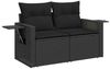 vidaXL 9-tlg. Garten-Sofagarnitur mit Kissen Schwarz Poly Rattan 3325828 Bild 5