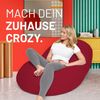 Lumaland 'Flexi Comfort' Sitzsack, Polystyrol, Rot, Big - 155 x 100 cm Bild 3