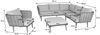 Gartengarnitur HWC-L31, Garnitur Lounge-Set Sofa Outdoor, Spun Poly Metall Poly-Rattan MVG-zertifiziert ~ hellgrau Bild 3
