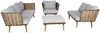 Gartengarnitur HWC-L31, Garnitur Lounge-Set Sofa Outdoor, Spun Poly Metall Poly-Rattan MVG-zertifiziert ~ hellgrau Bild 5
