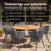 STEELSØN 'Tarian' Gartenstuhl im Rope Design, 6er-Set, dunkelgrau, Loungesessel bis 120 kg belastbar, inkl. Sitzkissen, wetterfest & höhenverstellbar Bild 5