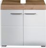 Trendteam 'Amanda' Waschbeckenunterschrank, Hochglanz, 56 x 34 x 60 cm, Weiß / Eiche Bild 5