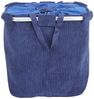 Wäschesammler HWC-C34, Laundry Wäschekorb Wäschebehälter mit Kordelzug, 2 Fächer Henkel 54x52x32cm 89l ~ cord blau Bild 3