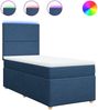 vidaXL Boxspringbett mit Matratze Blau 90x200 cm Stoff 3293462 Bild 2