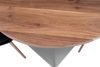 Bistrotisch massiv Akazie rund naturfarben 80 cm Säulengestell-eckig silber EMILIO 173844548 Bild 4