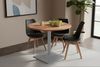 Bistrotisch massiv Akazie rund naturfarben 80 cm Säulengestell-eckig silber EMILIO 173844548 Bild 3