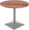 Bistrotisch massiv Akazie rund naturfarben 80 cm Säulengestell-eckig silber EMILIO 173844548 Bild 2