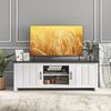 COSTWAY TV-Schrank Holz,mit Türen & offenen Regalen,145x40x50cm Bild 2