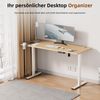 HOMAVO höhenverstellbarer Schreibtisch 70×140 cm, mit Memory- und Anti-Kollisionsfunktion, USB-A- und USB-C-Anschlüssen, Höhe 70–120 cm, Natu Bild 2