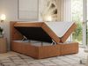 Boxspringbett, Modern Bett mit Multipocket-Matratze und zwei Bettkästen - JASIR - 140 x 200 cm - Orange Stoff - H3 Bild 2