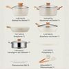 FOHERE Pfannen-Set 15-teiliges antihaftbeschichtetes Keramik-Topf- und Pfannenset, Aluminium (15-tlg), mit stapelbarem Aufbewahrungsdesign, 4 Pfannenschutze Bild 2