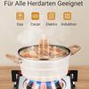 FOHERE Pfannen-Set 15-teiliges antihaftbeschichtetes Keramik-Topf- und Pfannenset, Aluminium (15-tlg), mit stapelbarem Aufbewahrungsdesign, 4 Pfannenschutze Bild 3