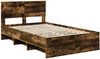 vidaXL Bettrahmen Geräucherte Eiche 120 x 123 cm Holzwerkstoff 3408869 Bild 4