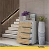 Furnica Kommode GABRIEL 4 Schubladen - Weiß Matt H92cm B60cm T33cm Bild 3