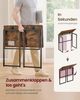 VASAGLE Klappbarer Computertisch, Klapptisch, Schreibtisch mit abgerundeten Ecken, platzsparend für Schlafzimmer, braun Bild 4