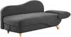 Vente-unique - PENELOPE Chaise longue Stoff Grau - B 80 cm x H 81 cm x L 160 cm Bild 5