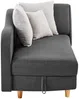 Vente-unique - PENELOPE Chaise longue Stoff Grau - B 80 cm x H 81 cm x L 160 cm Bild 3