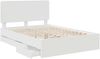 vidaXL Bettrahmen mit Schubladen Weiß 140 x 190 cm Ingenieurs Holz 3412595 Bild 5