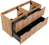 Waschtischunterschrank 120cm ADELAIDE-56 Wotaneiche mit gerillter Front, B/H/T 120/57/46 cm Bild 2