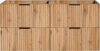 Waschtischunterschrank 120cm ADELAIDE-56 Wotaneiche mit gerillter Front, B/H/T 120/57/46 cm Bild 3