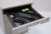 Schreibtisch Set Tetra, 160 cm, grau Dekor/silber, inkl. Schreibtisch, Rollcontainer mit 3 Schüben, Aktenschrank Bild 3
