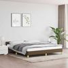 Doppelbett, Bettgestell Modernen ohne Matratze Dunkelbraun 160x200 cm Stoff d2144e Bild 2