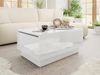 Couchtisch Morezi 90x60 mit Stauraum (Farbe: Weiß Hochglanz) Bild 2