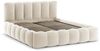 Micadoni Stauraumbett mit Kopfteil Lupine Samt Paris Beige 160x200 Bild 2
