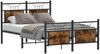 vidaXL Bettgestell ohne Matratze Räuchereiche 120x200 cm Holzwerkstoff 4106759 Bild 3