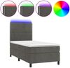 Boxspringbett mit Matratze & LED Samt Dunkelgrau 80x200 cm, Härtegrad: H2 [3136030] Bild 2