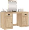 vidaXL Schminktisch mit LED-Leuchten Sonoma-Eiche 130x50x132,5 cm 3185346 Bild 4