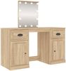 vidaXL Schminktisch mit LED-Leuchten Sonoma-Eiche 130x50x132,5 cm 3185346 Bild 2