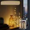 matches21 HOME & HOBBY LED-Lichterkette Mini Lichterkette 2 m, 40 LED Timer Batterie warmweiß innen, 40-flammig, Micro Draht Beleuchtung Indoor Leuchtdeko Bild 3