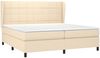 Boxspringbett mit Matratze Stoff Creme 200x200 cm, Härtegrad: H2 [3127994] Bild 3