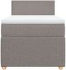vidaXL Boxspringbett mit Matratze Taupe 90x200 cm Stoff 3287336 Bild 4