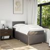 vidaXL Boxspringbett mit Matratze Taupe 90x200 cm Stoff 3287336 Bild 3