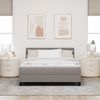 vidaXL Boxspringbett mit Kissen mit Kopfteil Taupe 140 x 200 cm Stoff 3342216 Bild 4