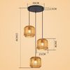 ZMH Pendelleuchte E27 3 Flammige Vintage Hängelampe Boho Papiergarn Deckenlamp, ohne Leuchtmittel Bild 4