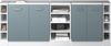 Küchenschrank für Dachschrägen R-Line Blau-Grau 210 cm 5er Set Schrankkorpuss 60 cm Tiefe Vicco Bild 5