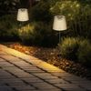 4er Set LED Solarlampe, Erdspieß, Kunststoff rauch, H 60 cm Bild 3