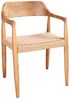 riess-ambiente Armlehnstuhl KENNEDY natur - Pinienholz, Korbgeflecht, Boho, m. Armlehnen, recycelt (Einzelartikel, 1 St), Natürlicher Scandi-Stuhl - ideal f. Wohnzimmer, Küche oder Home Office Bild 2