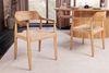riess-ambiente Armlehnstuhl KENNEDY natur - Pinienholz, Korbgeflecht, Boho, m. Armlehnen, recycelt (Einzelartikel, 1 St), Natürlicher Scandi-Stuhl - ideal f. Wohnzimmer, Küche oder Home Office Bild 4