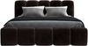 A&J MöbelLand 'Sonic' Polsterbett, Polyester, Espresso, 120 x 200, mit Matratze, mit Lattenrost, mit Bettkasten Bild 3