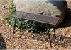 Gartenbank LORIN dunkelbraun lackiert, Rost-Optik Bild 2