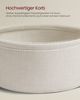 VASAGLE Couchtisch, Beistelltisch, Wohnzimmertisch mit Korb aus Stoff, modern, ∅75 x 45 cm, beige Bild 4