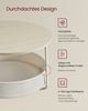 VASAGLE Couchtisch, Beistelltisch, Wohnzimmertisch mit Korb aus Stoff, modern, ∅75 x 45 cm, beige Bild 3
