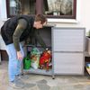 HABAU Gartenschrank Flachdach aus Holz mit Zinkdach, Grau, 76,5 x 56,5 x 114 cm Bild 5