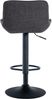 CLP 2er Set Barhocker Minosa 360 drehbar mit Fußstütze,schwarz Stoff Bild 4