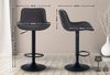 CLP 2er Set Barhocker Minosa 360 drehbar mit Fußstütze,schwarz Stoff Bild 2